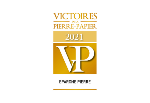 ÉPARGNE PIERRE élue Meilleure SCPI à capital variable diversifiée, actifs supérieurs à 500 M aux Victoires de la Pierre Papier 2021